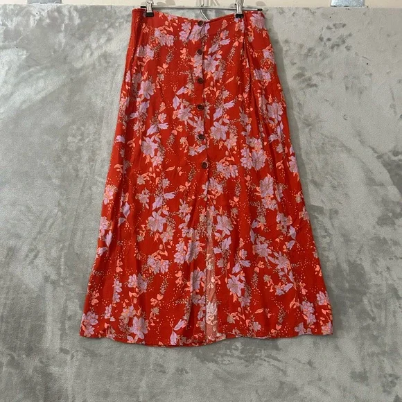 Free people retro love high waisted midi skirt - Picture 2 of 10